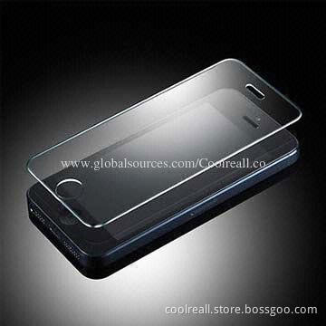 Real Tempered Glass Film Guard for iPhone 4/4S, High-sensitive Touch, Anti-scratches, Anti-crack